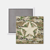 Star Stencil Vintag Camouflage Dekoration Magnet (Vorderseite/Rückseite)