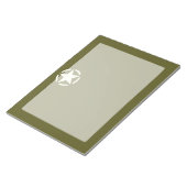 Star Stencil Vintag Decal auf Kaki Green Notizblock (angewinkelt)