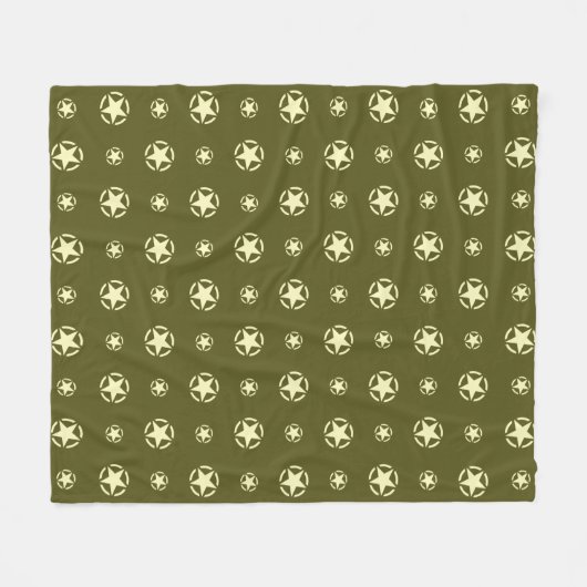 Star Stencil Vintag Decon Camouflage Color Fleecedecke (Vorderseite (Horizontal))