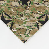 Star Stencil Vintag Decon Camouflage Color Fleecedecke (Ecke)