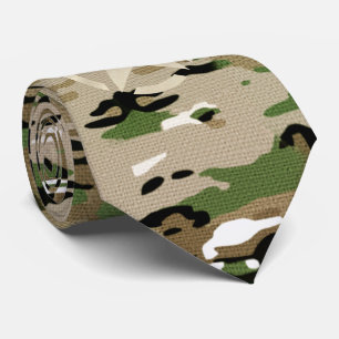 Star Stencil Vintag Khaki Decal auf Camouflage Sti Krawatte