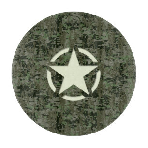 Star Stencil Vintag Symbol Digital Camouflage Schneidebrett