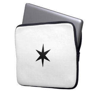 Star Stern black and white Laptopschutzhülle
