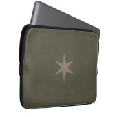 Star Stern khaki olive Laptopschutzhülle (Vorne Rechts)