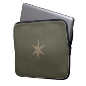 Star Stern khaki olive Laptopschutzhülle (Vorderseite Links)