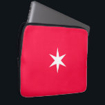 Star Stern white and neon pink Laptopschutzhülle<br><div class="desc">Star Stern white and neon-pink.</div>