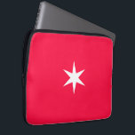 Star Stern white and neon pink Laptopschutzhülle<br><div class="desc">Star Stern white and neon-pink.</div>
