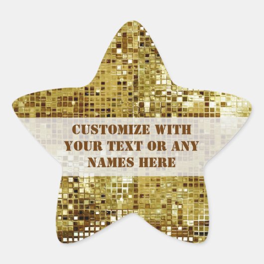 Star-Sticker für kundenspezifische Gold Sequins Stern-Aufkleber (Vorderseite)