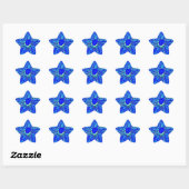 Star Stickers Blue Dalhia (Blatt)