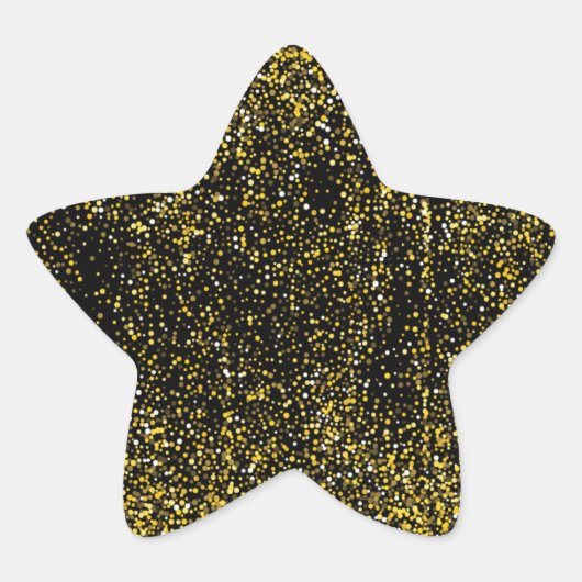 Star Stickers Gold Glitter (Vorderseite)