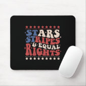 Star Stripes and Equal Rights Patriotic 4. Jul Mousepad (Mit Mouse)