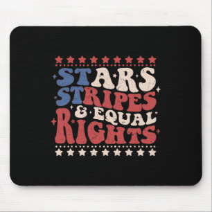 Star Stripes and Equal Rights Patriotic 4. Jul Mousepad