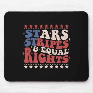 Star Stripes and Equal Rights Patriotic 4. Jul Mousepad