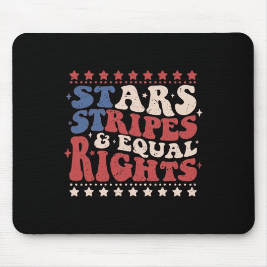 Star Stripes and Equal Rights Patriotic 4. Jul Mousepad (Vorne)