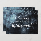 Star Struck Wasserfarbe wirst du meine Bridesmädch Einladung (Vorne/Hinten)