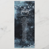 Star Struck Watercolor Celestial Wedding Program Programm (Rückseite)