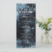 Star Struck Watercolor Celestial Wedding Program Programm (Stehend Vorderseite)