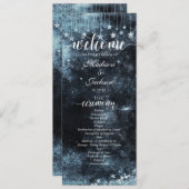 Star Struck Watercolor Celestial Wedding Program Programm (Vorne/Hinten)