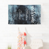 Star Struck Watercolor Celestial Wedding Willkomme Banner (Insitu)