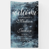 Star Struck Watercolor Celestial Wedding Willkomme Banner (Vertikal)
