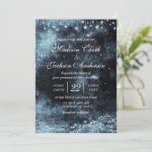 Star Struck Watercolor Galaxy Einladung zur Hochze (Stehend Vorderseite)