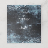 Star Struck Watercolor Galaxy Wedding Tischnummer Platzkarte (Außenseite Aufgefaltet)