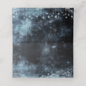 Star Struck Watercolor Galaxy Wedding Tischnummer Platzkarte (Innenseite Aufgefaltet)