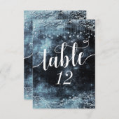 Star Struck Watercolor Sky Wedding Tischnummern (Vorne/Hinten)