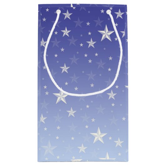 Star Studded Blue Kleine Geschenktüte (Rückseite)