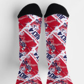 Star Studded Uncle Sam Birthday 4. Juli Socken (Oben)