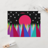 Star Sunset Flat Grußkarte Karte (Vorderseite/Rückseite Beispiel)