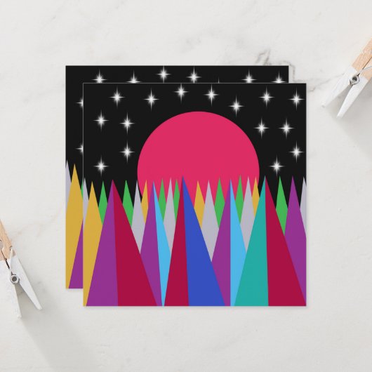 Star Sunset Karte (Vorderseite/Rückseite Beispiel)