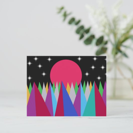 Star Sunset Postkarte (Stehend Vorderseite)