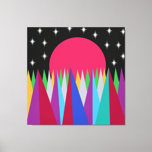 Star Sunset Stretched Canvas Print Leinwanddruck (Vorderseite)