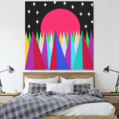 Star Sunset Stretched Canvas Print Leinwanddruck (Insitu (Schlafzimmer))