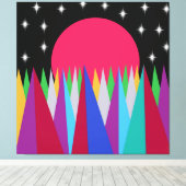Star Sunset Stretched Canvas Print Leinwanddruck (Insitu (Holzboden))