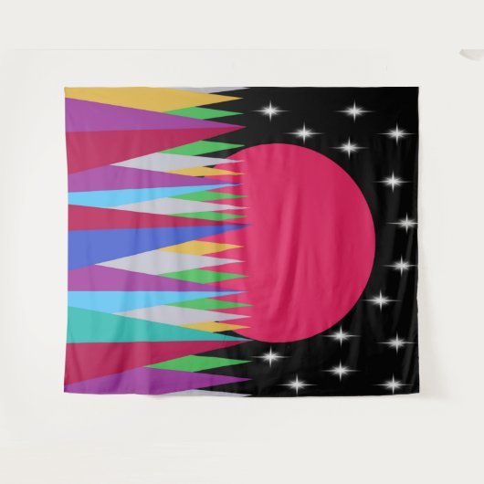 Star Sunset Tapestry Wandteppich (Vorderseite (Horizontal))