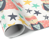 Star Super Hero Geschenkpapier (Rolleneckpunkt)