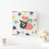 Star Super Hero Quadratische Wanduhr (Zuhause)