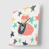 Star Super Hero Quadratische Wanduhr (Winkel)