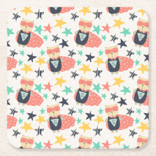 Star Super Hero Rechteckiger Pappuntersetzer