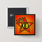 Star Super Kid Button (Vorne & Hinten)
