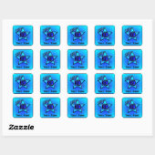 Star Super Kid Name Blue Custom Stickers (Blatt)