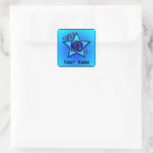 Star Super Kid Name Blue Custom Stickers (Tasche)