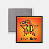 Star Super Kid Name Custom Magnet (Vorderseite/Rückseite)