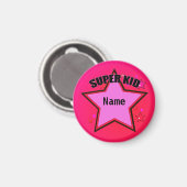 Star Super Kid Name Rosa Custom Small Magnet (Vorderseite/Rückseite)