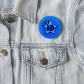 Star Super Kid Round Blue Button (Beispiel)
