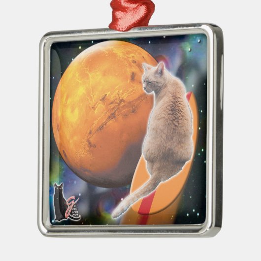 Star Surfer Cat Chili Pepper Ornament (Links)
