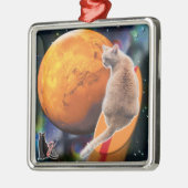 Star Surfer Cat Chili Pepper Ornament Aus Metall (Links)