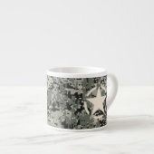 Star Symbol Pixel Digital Camouflage Espressotasse (Vorderseite Rechts)